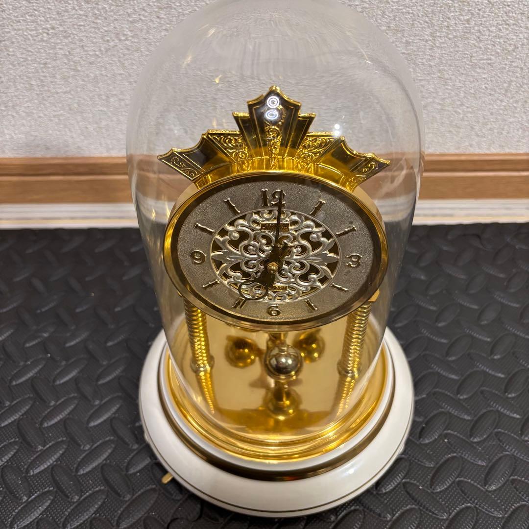 【動作品】日新時計　MASTER ドーム型　回転振り子時計 １００ DAY