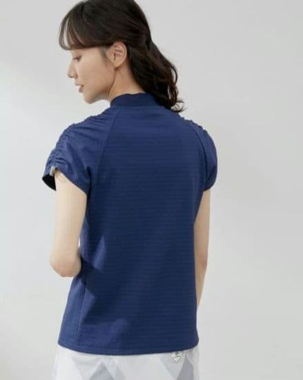新品　ジュンアンドロペ　モックネックМ　紺ネイビー定価20900円