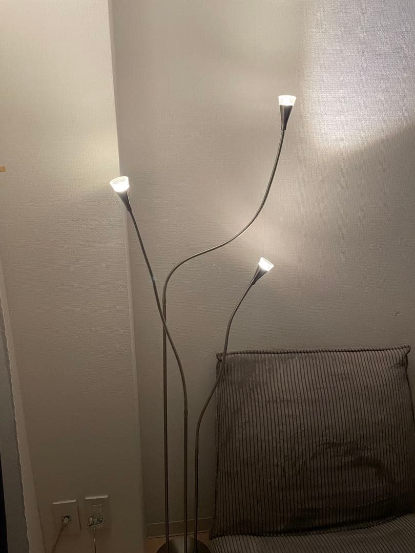 IKEA◆シルバー フロアスタンド 3本アーム LED照明　オールドイケア