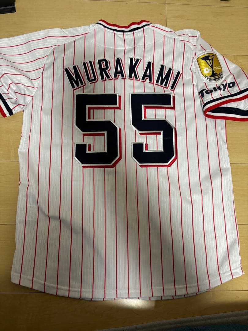 東京ヤクルトスワローズ 村上宗隆 ユニフォーム M チャンピオンエンブレム