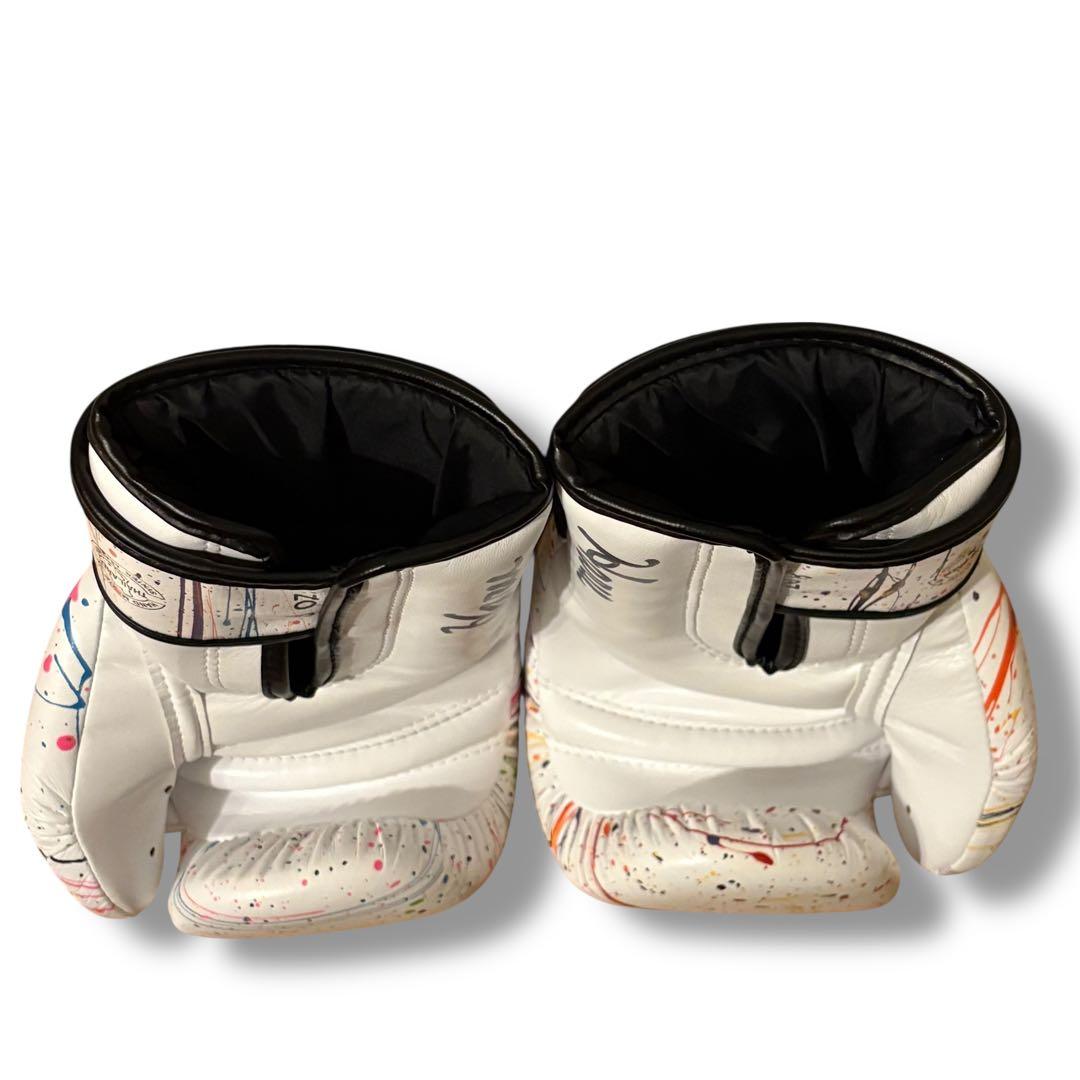 Fairtex ボクシンググローブ 8oz ホワイト スプラッター柄