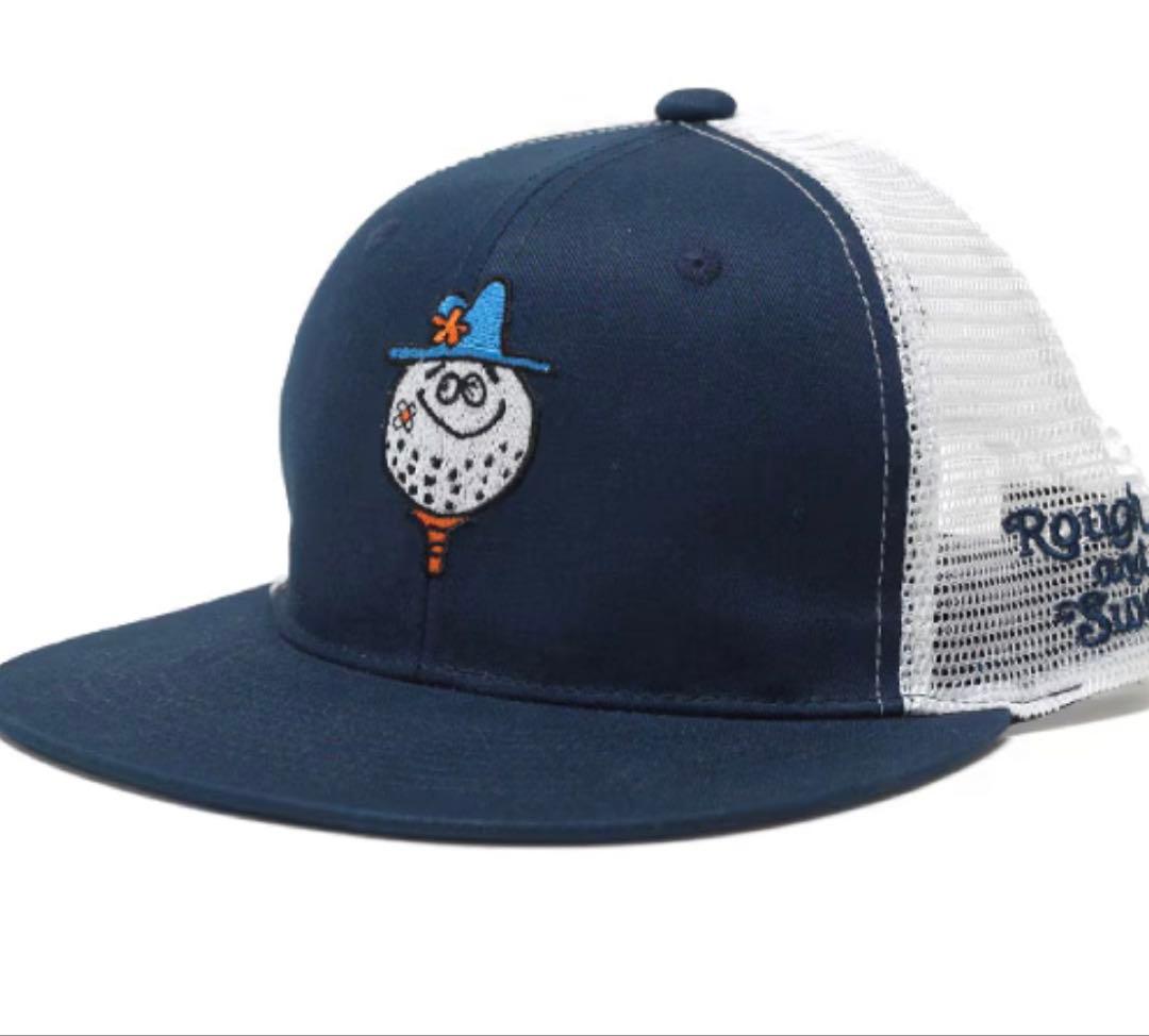 ラフ＆スウェル　ゴルフメッシュキャップ　ネイビー　フラットバイザー　新品