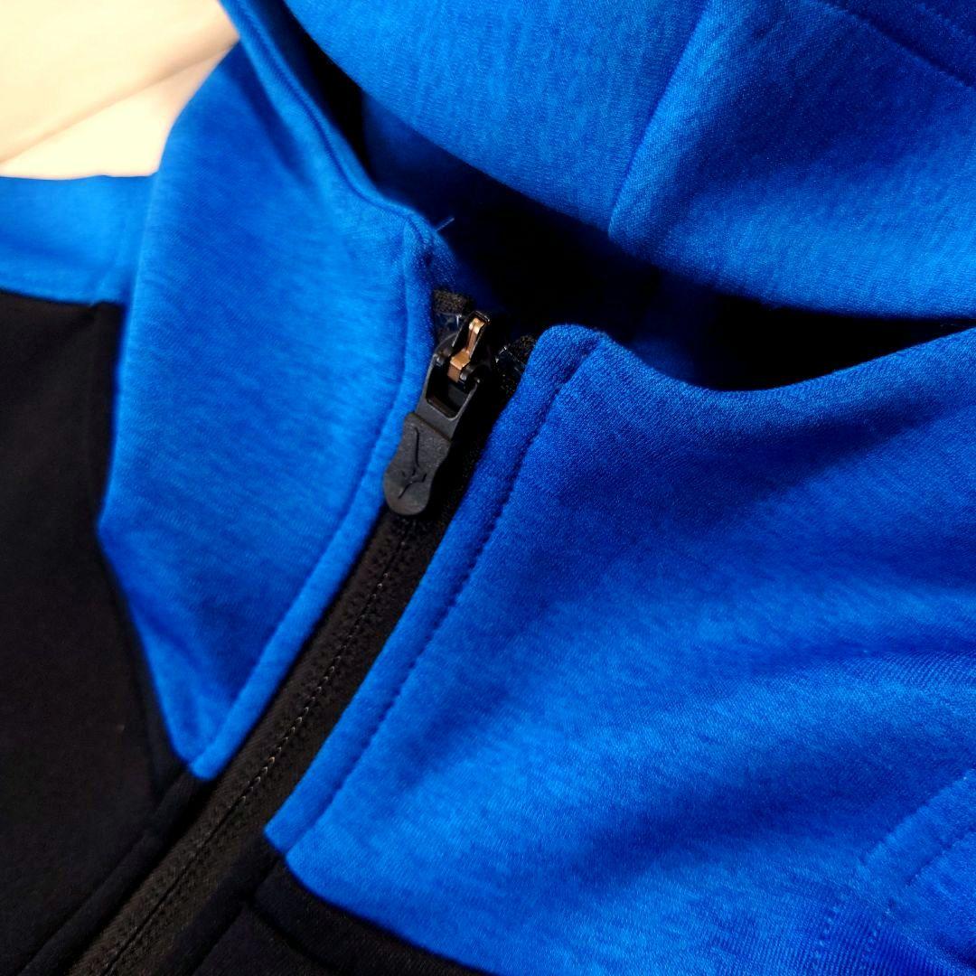 極美品 Mizuno Pro ダンボールニット ジップアップパーカー ブルー