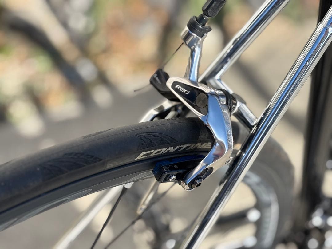軽量クロモリ　スラムレッド22完成車　リムブレーキ　カーボンフォーク付