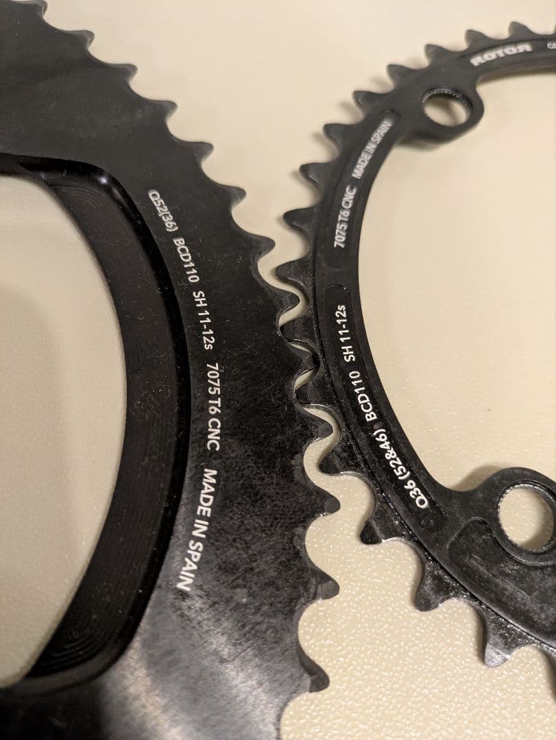 rotor q rings 52t 36t 楕円 110bcd 11s 12s
