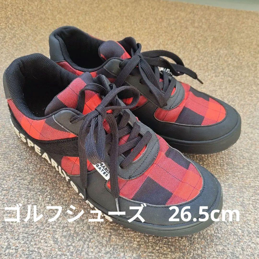 パーリーゲイツ　26.5cm メンズゴルフシューズ シューズ袋付き