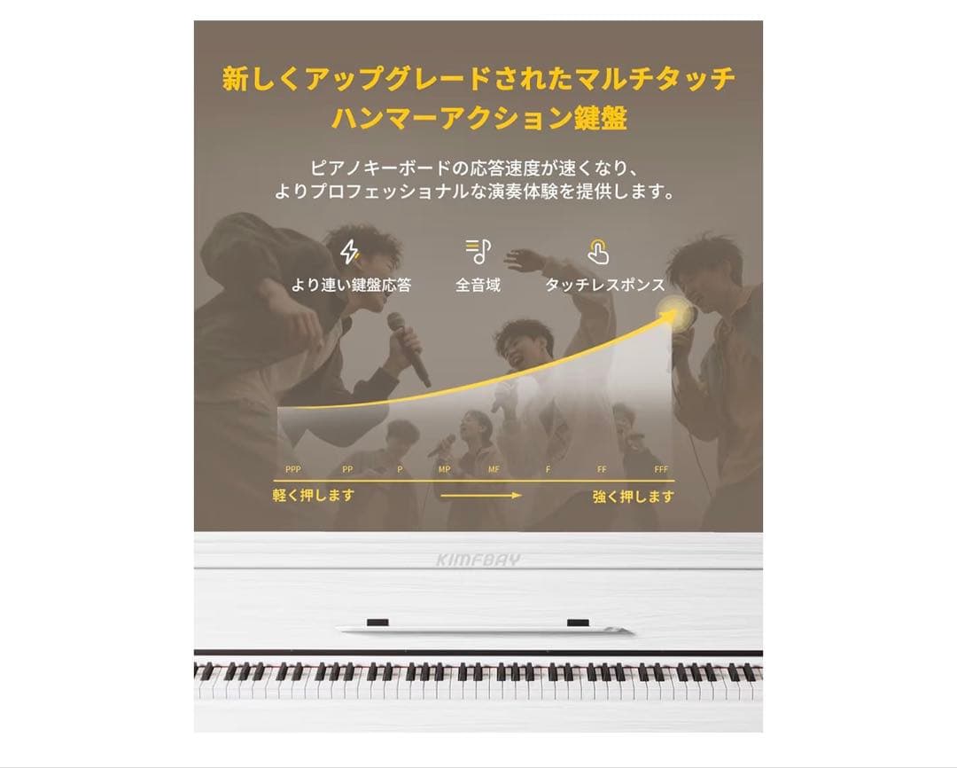 【送料込】木製 電子ピアノ 88鍵 ピアノ電子 ピアノ本体