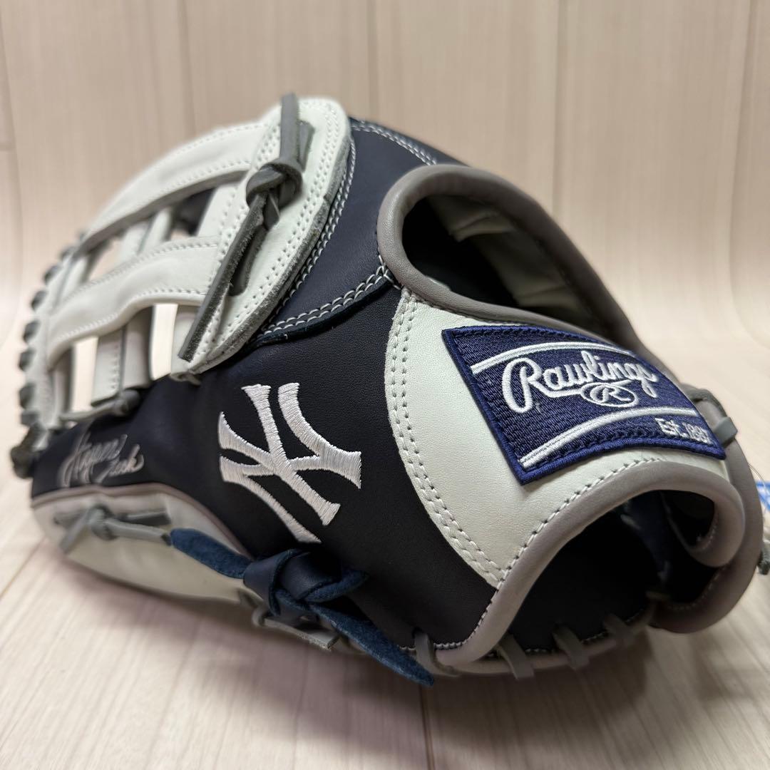 ローリングス　一般軟式ハイパーテックMLB TEAM　ヤンキース　外野手用　左投