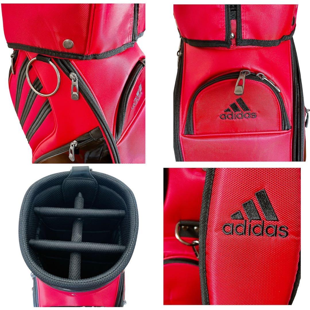 adidas キャディバック　新品・未使用　ゴルフ　赤　アディダス