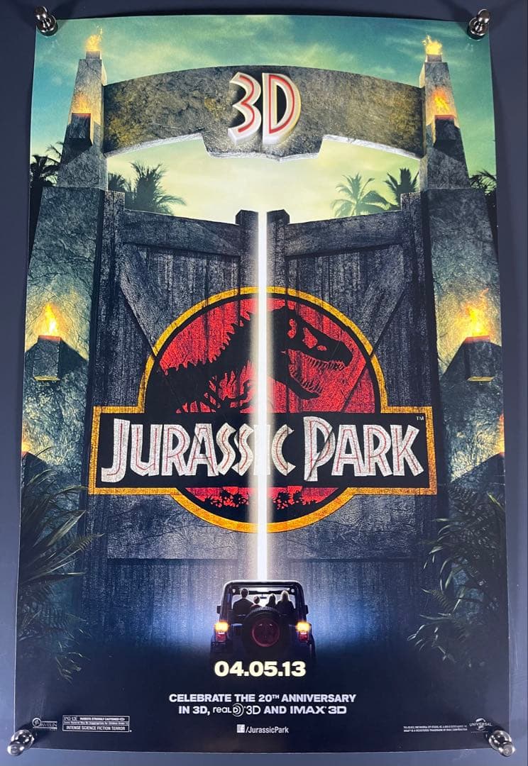 *枚数限定*映画館用片面印刷ポスターUS版:ジュラシックパーク