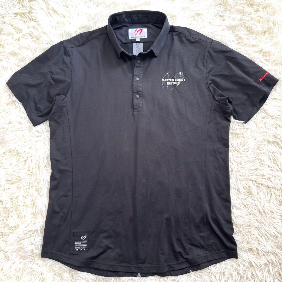 【極美品】マスターバニーエディション　ロゴ　半袖　ポロシャツ　XL ブラック