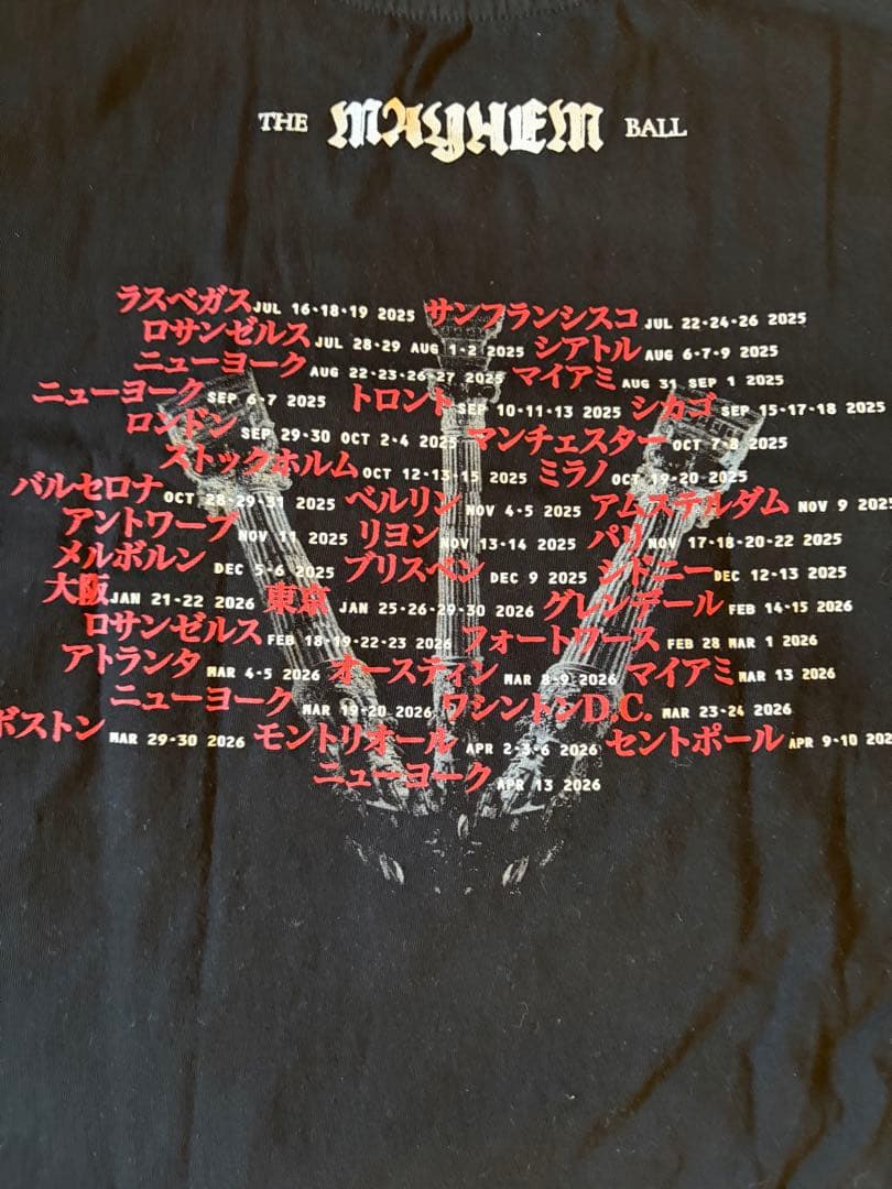 【日本限定】Lady Gaga MAYHEM Ball 踊るか死ぬかTシャツ M