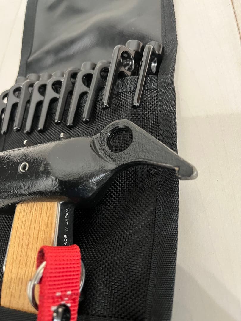 スノーピーク　ペグ　ハンマーセット　収納ケース付き　ペグは中古　１回使用