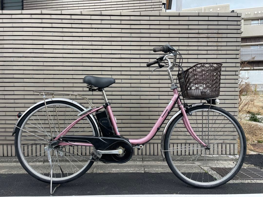 8.9ah Panasonic電動アシスト自転車 ピンク シティタイプ