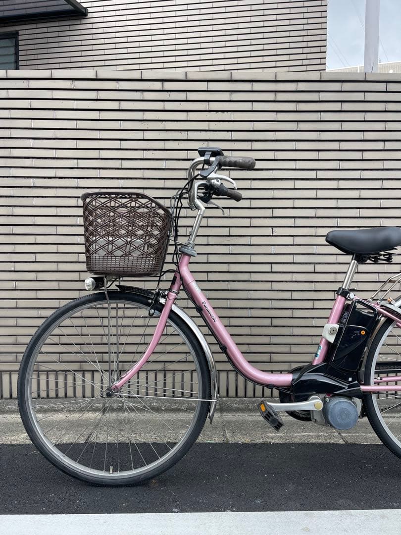 8.9ah Panasonic電動アシスト自転車 ピンク シティタイプ