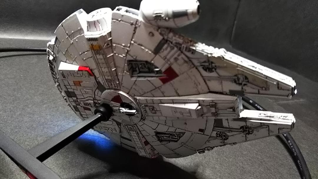 ミレニアムファルコン MF 電飾改修 　完成品 ビークルモデル　1/350