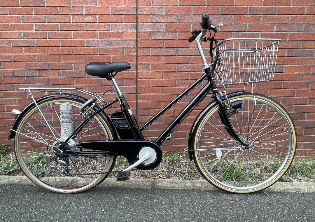 電動アシスト自転車 シティタイプ 黒 クロスバイク　26インチ　訳あり　美品