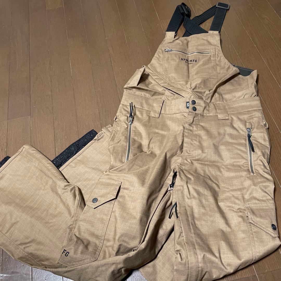 【新品】RPM ベージュ オーバーオール　ビブパンツ