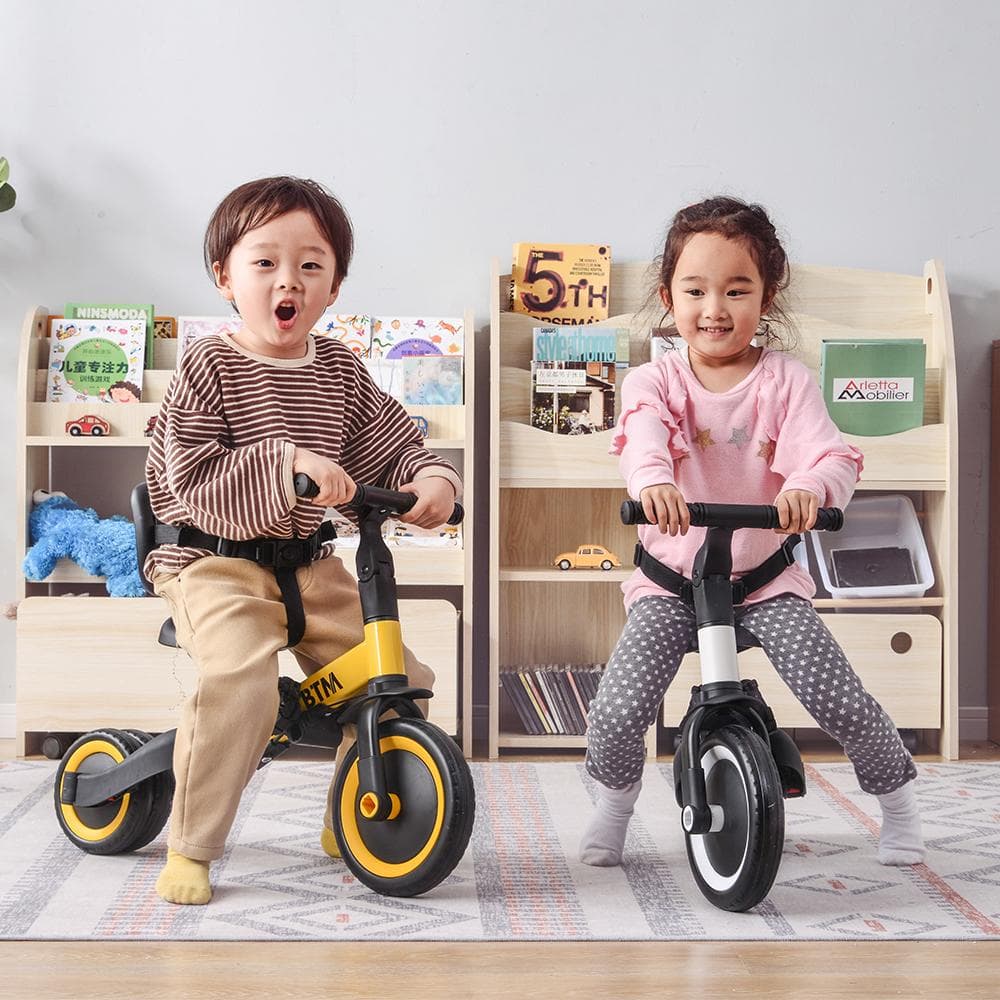 子供用自転車　誕生日プレゼント 4in 三輪車のりもの押し棒付き おもちゃ玩具