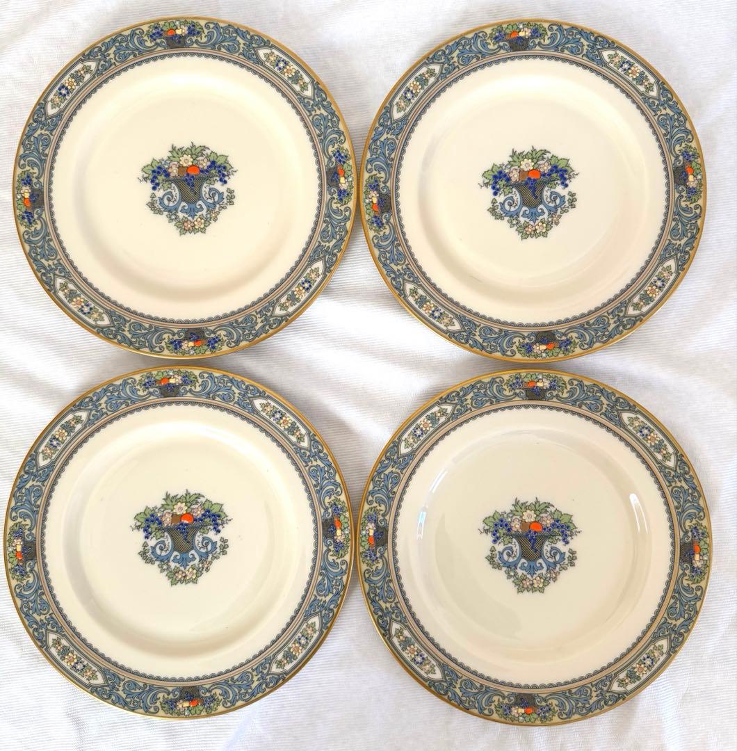 Lenox Autumn USA 金縁 サラダ皿21cm 4枚 美品