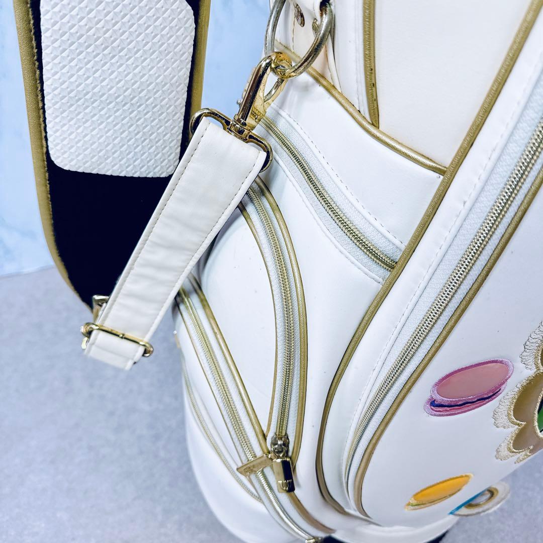 M・U SPORTS マカロン＆アーモ キャディバッグ ホワイト レディース
