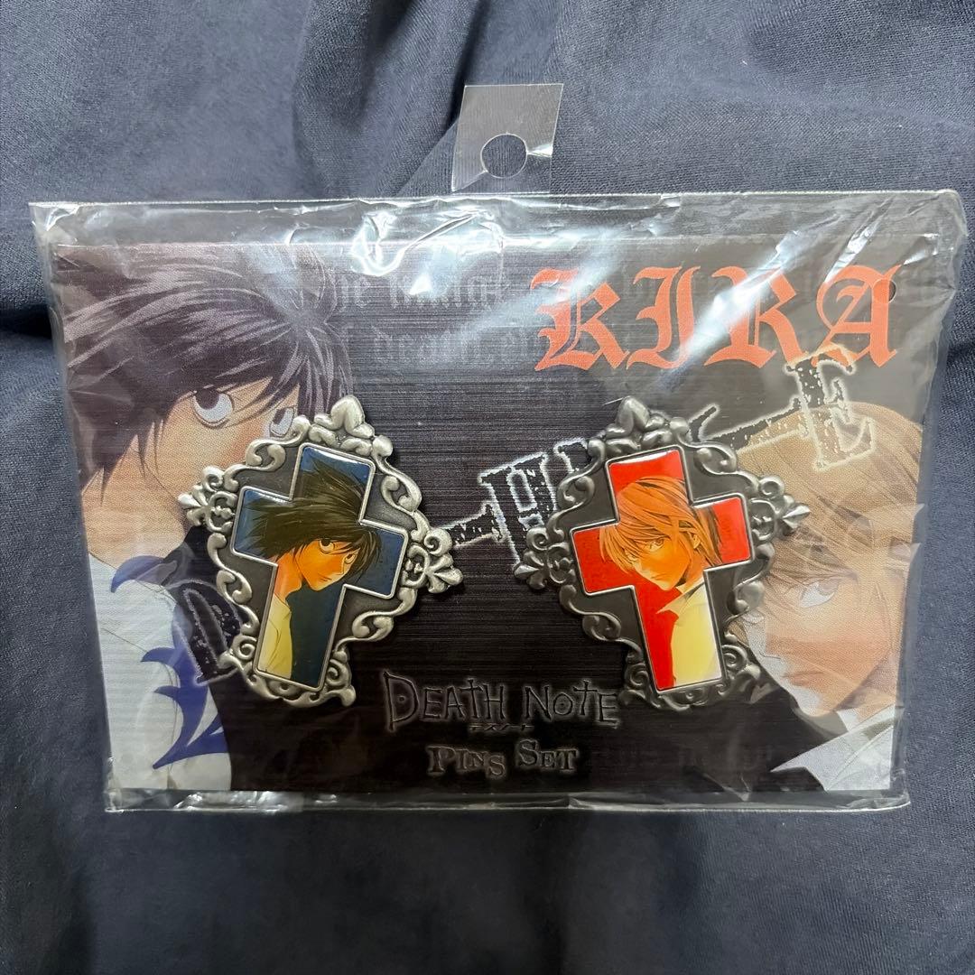 デスノート ピンズセット Lとライト 十字架