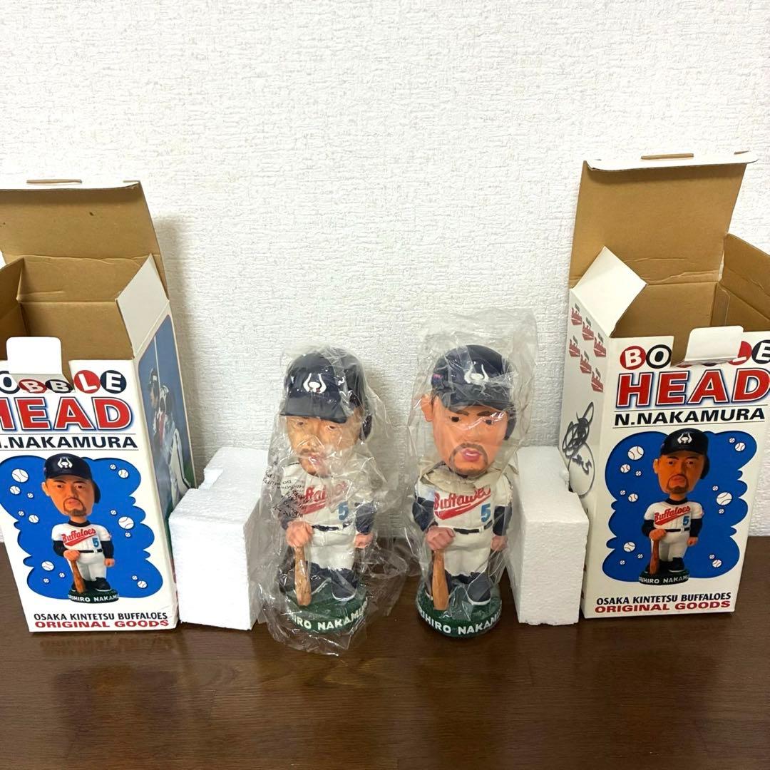 近鉄バファローズ　ボブルヘッド人形　岩隈　中村　ローズ　鈴木