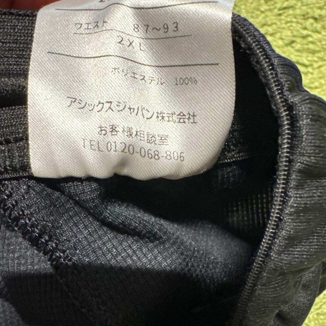 アシックス 黒 バレーボールパンツ 7番
