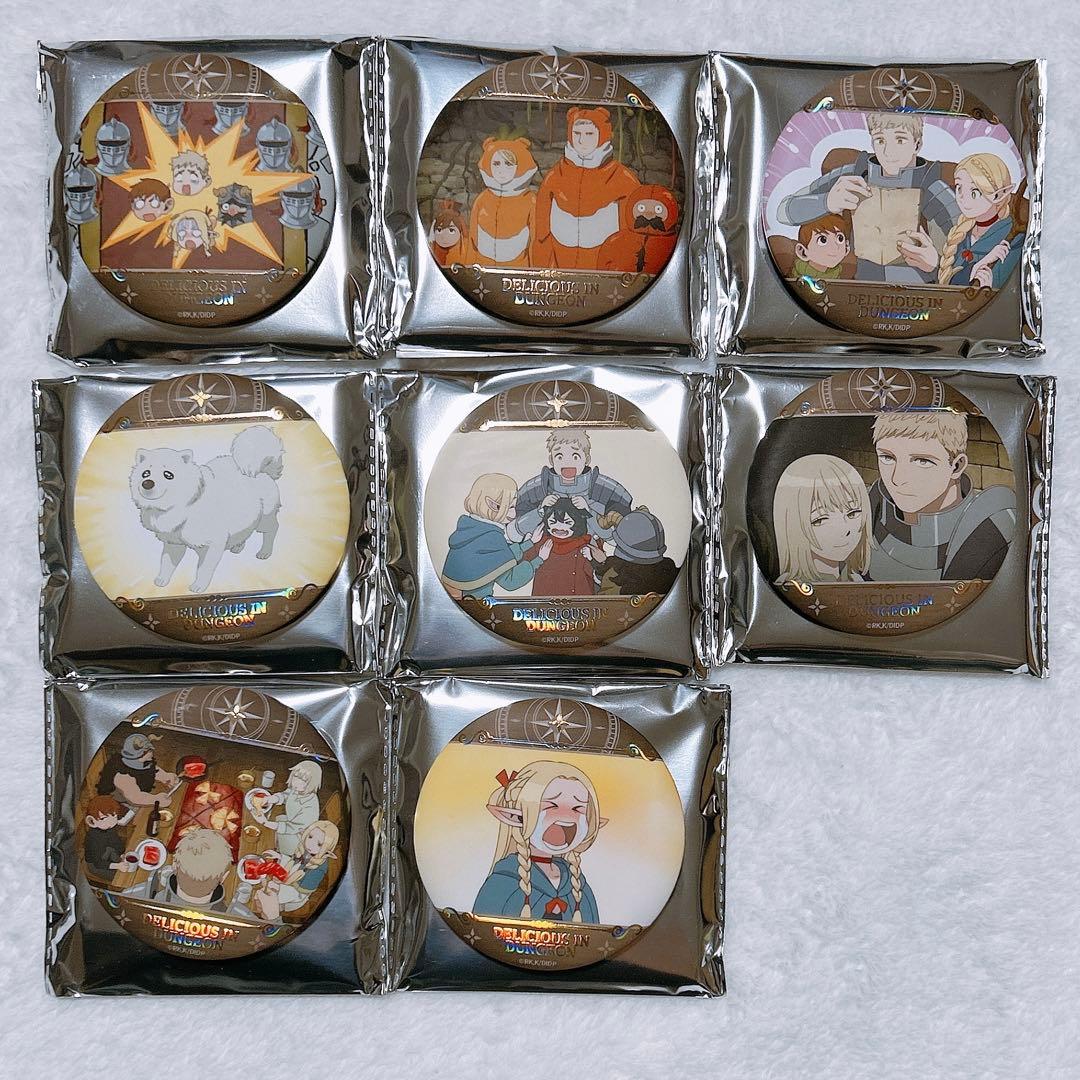 ダンジョン飯 中国限定 ぬいぐるみくじ H賞 缶バッジコンプリートセット