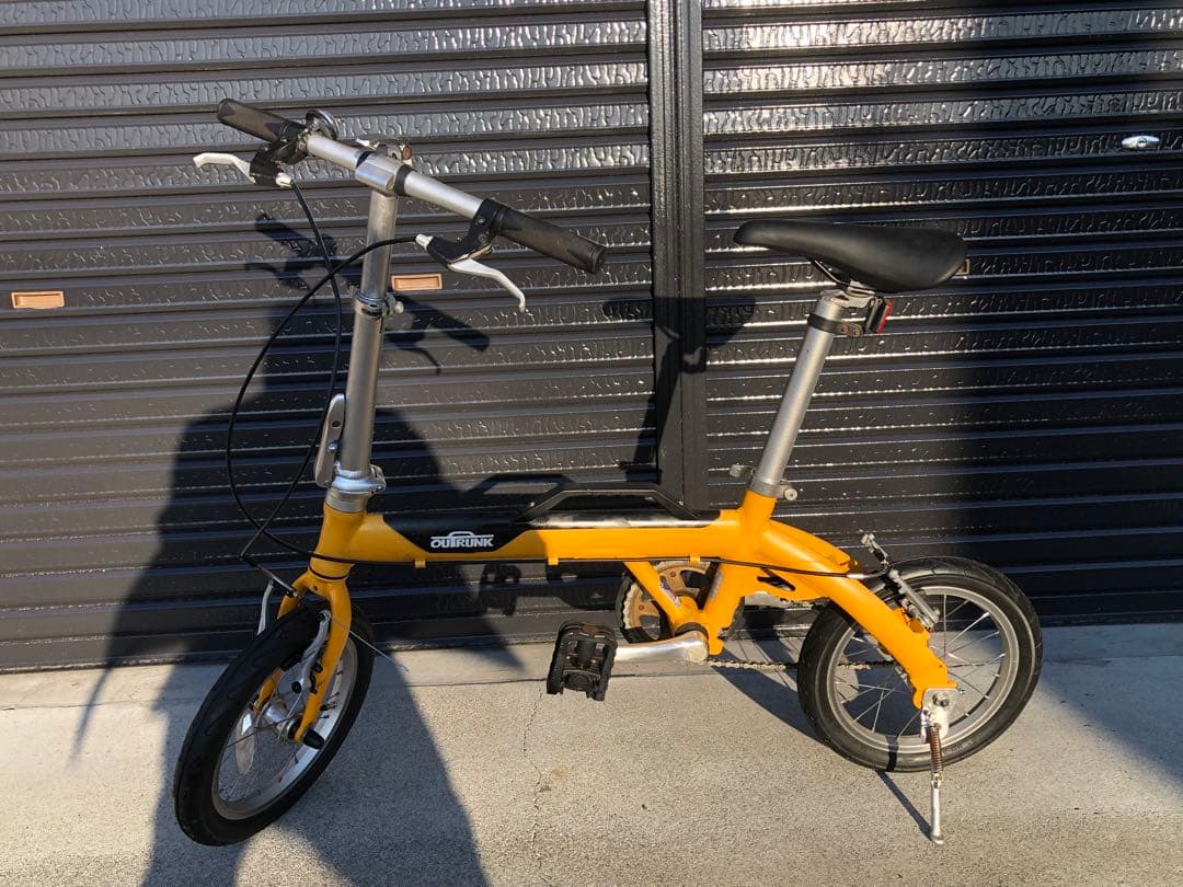折りたたみ自転車 イエロー アルミフレーム