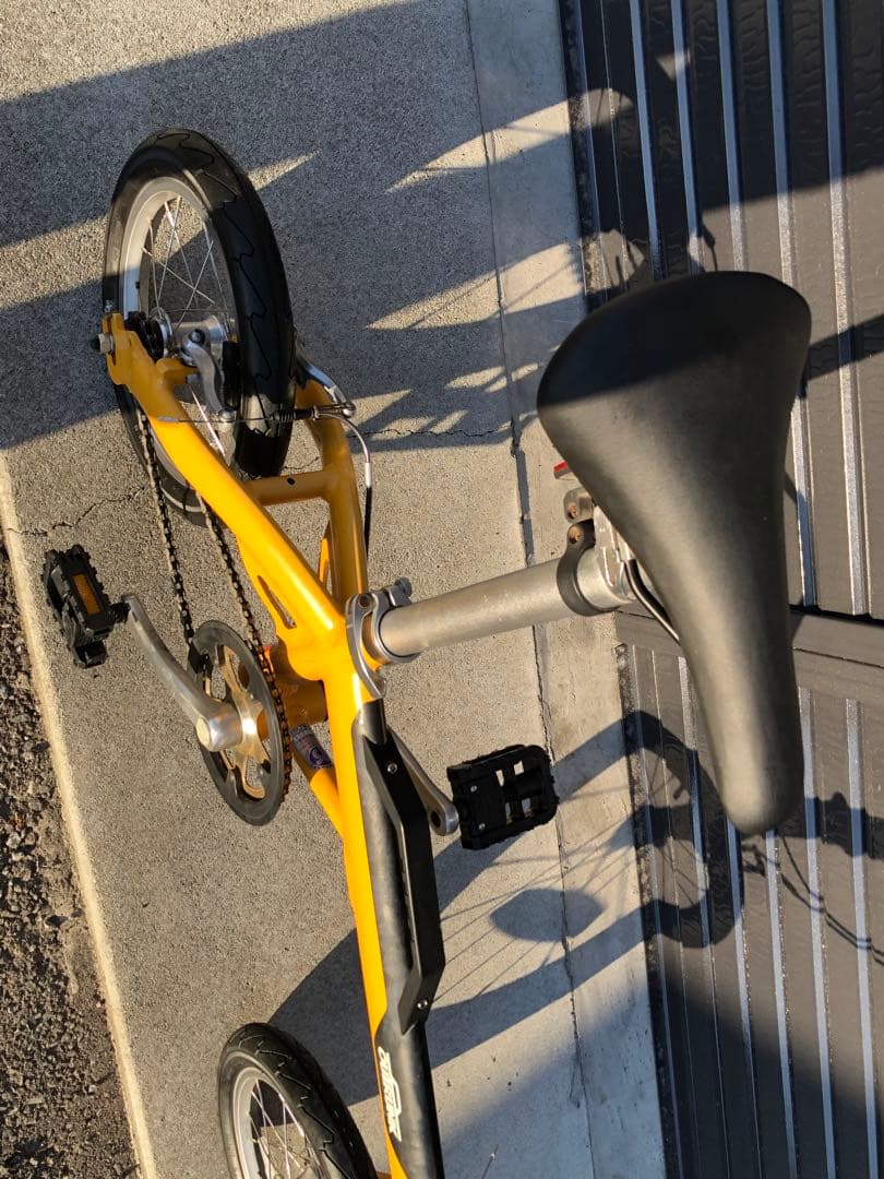 折りたたみ自転車 イエロー アルミフレーム