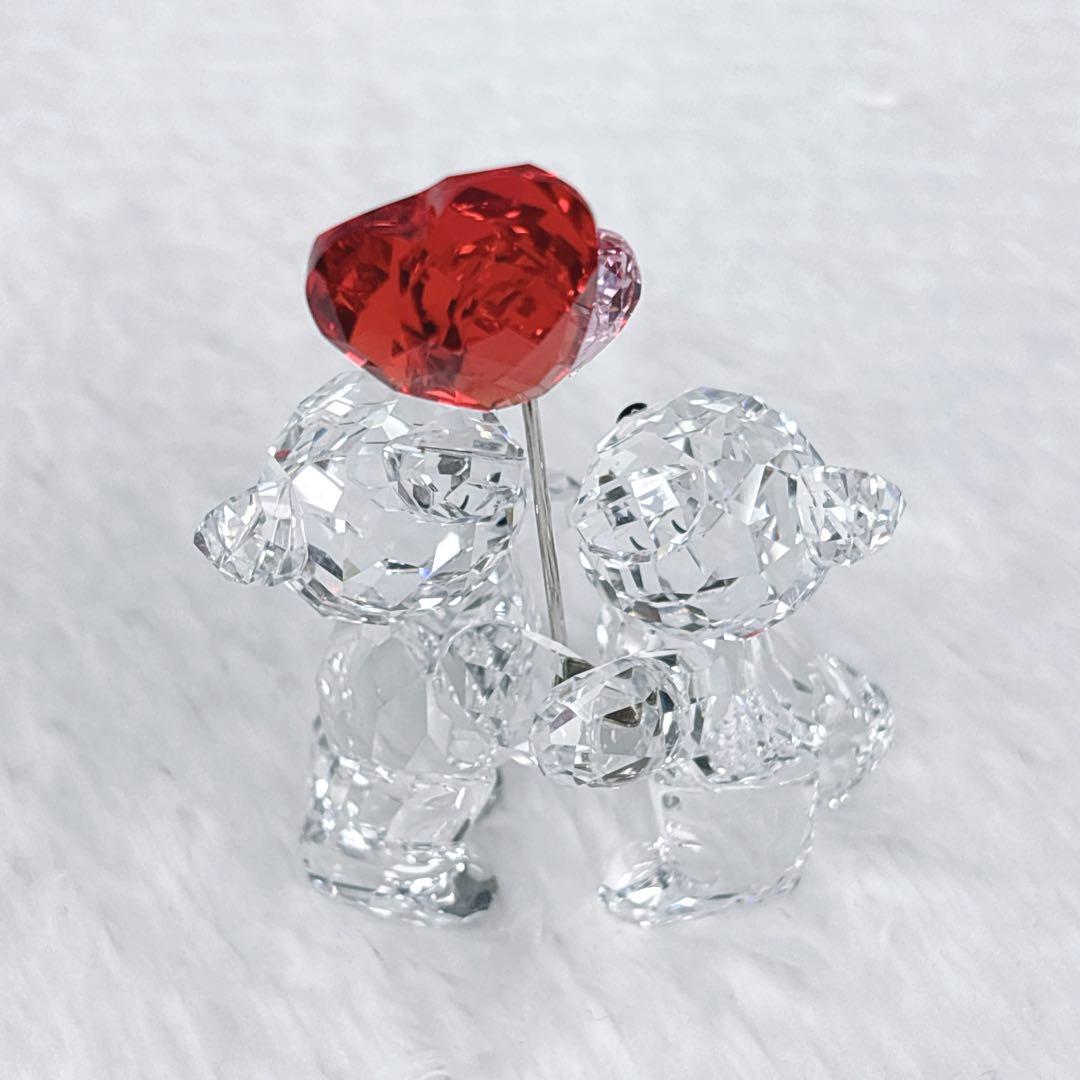 置物 SWAROVSKI Crystal Bear Heart Balloons