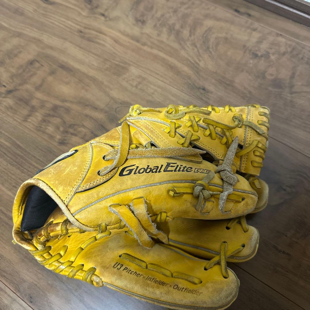 Mizuno Global Elite イエローグローブ U3