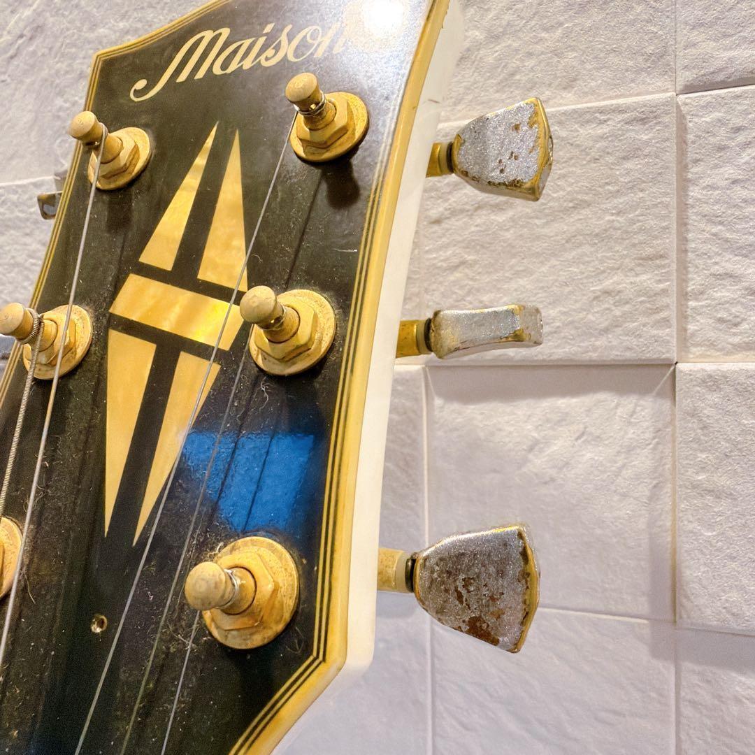 【音出し◯】MAISON メイソン　エレキギター　レスポール　カスタム　ホワイト