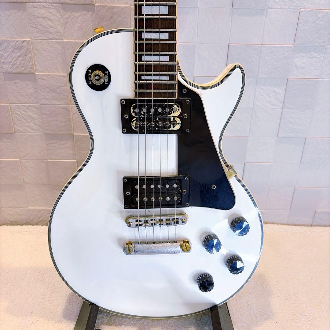 【音出し◯】MAISON メイソン　エレキギター　レスポール　カスタム　ホワイト