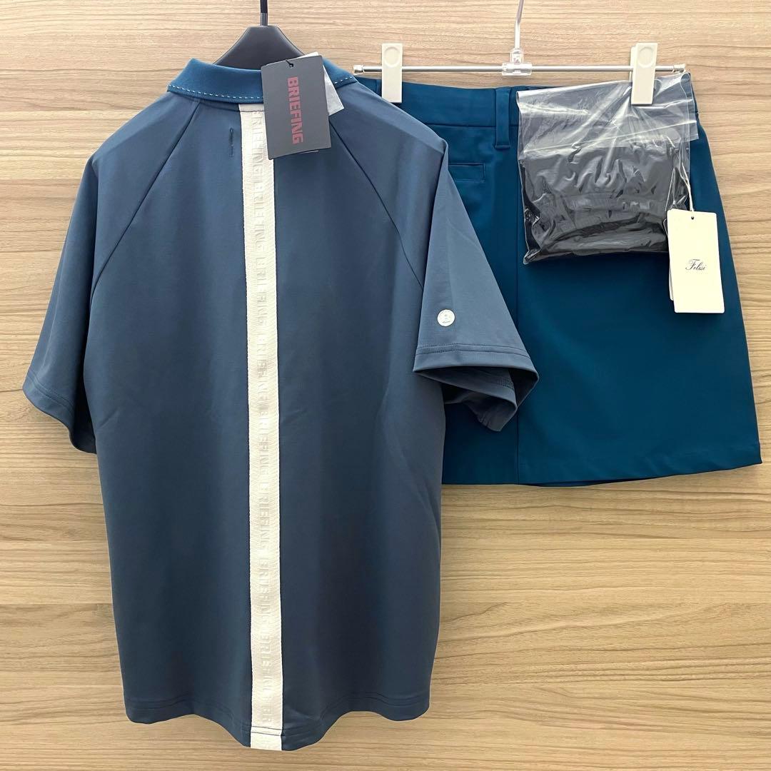 新品★55,000円 BRIEFING＆Felisi ゴルフセットアップ 青緑S