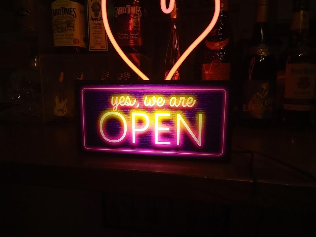ポップアート オープン 開店 営業中 店舗 看板 置物 雑貨 LEDライトBOX