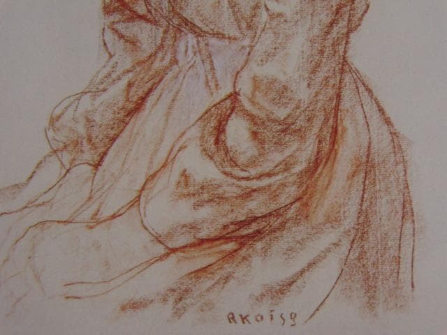 小磯良平、【I嬢】、希少な限定額装用画集画、新品高級額 額装付、状態良好