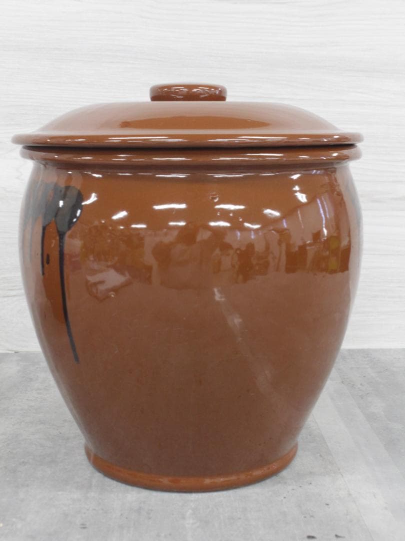 ▲2個セット 常滑焼 蓋付き甕 漬物鉢 梅干し 味噌 容器