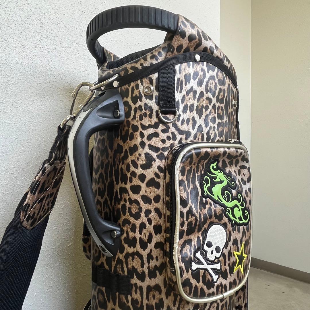 ダンスウィズドラゴン ワッペン+レオパード柄キャディバッグ
