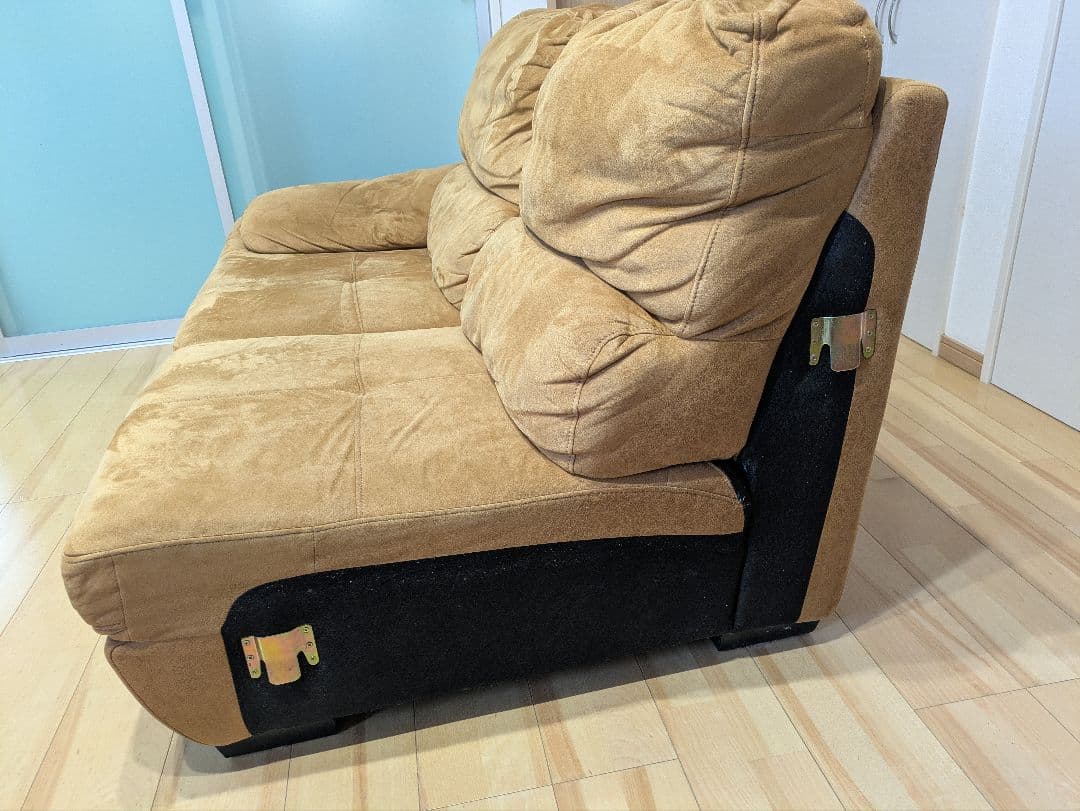 ①　関家具　リラックスフォーム　トレビソ　スモールカウチ左　キャメル