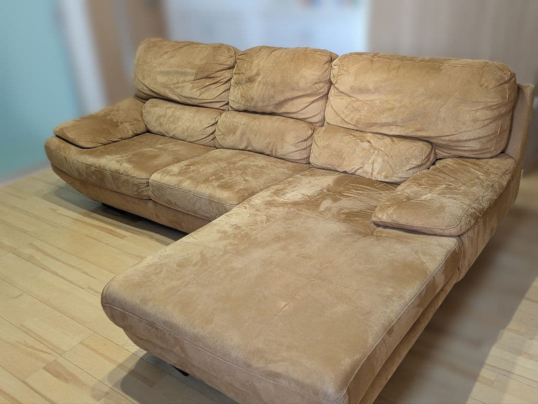 ①　関家具　リラックスフォーム　トレビソ　スモールカウチ左　キャメル
