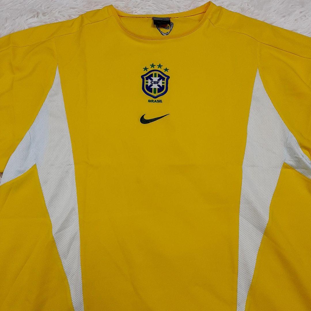 美品◎NIKE ナイキ 2002年ブラジル代表ユニフォーム Lサイズ イエロー