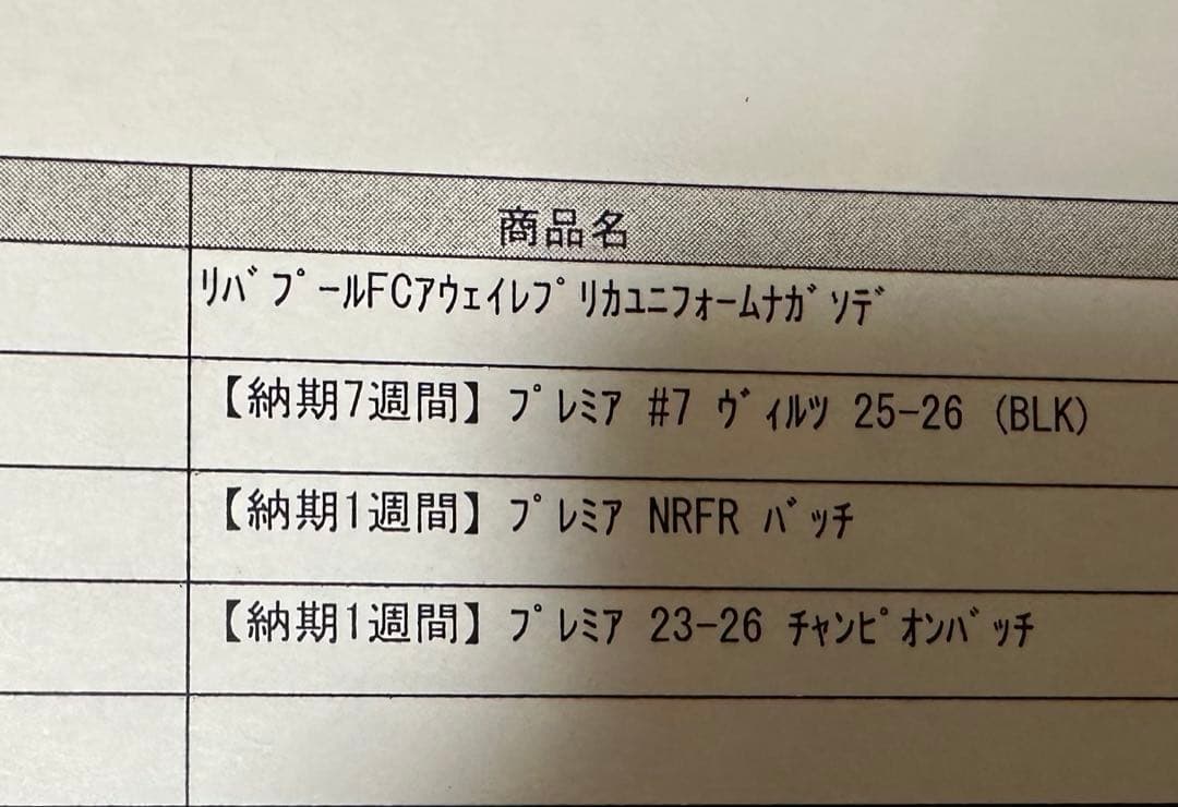 リヴァプール ヴィルツ アウェイ長袖ユニフォーム