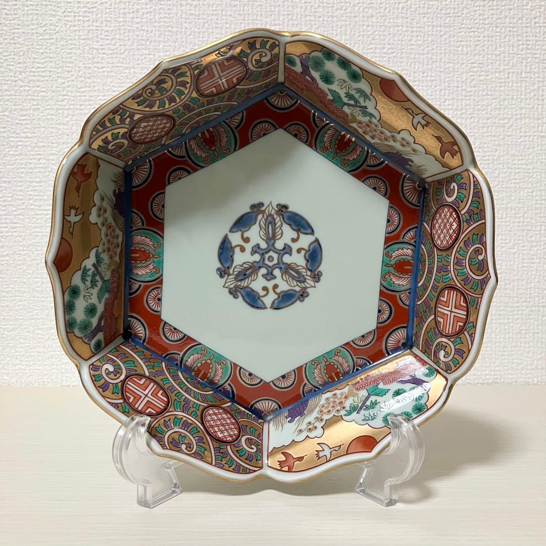 美品 林九郎窯 波佐見焼 六角盛皿 2個セット