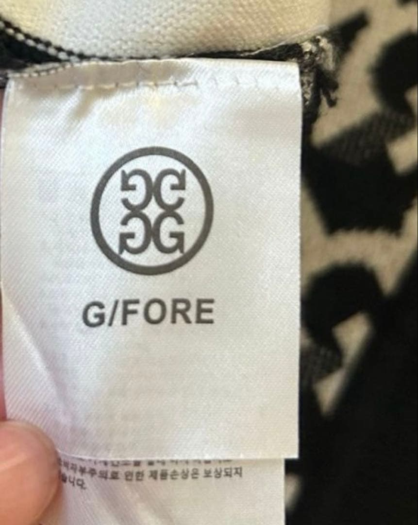 G/FORE ジーフォア ゴルフ ニットベスト 総柄 ブラック 黒 Lサイズ