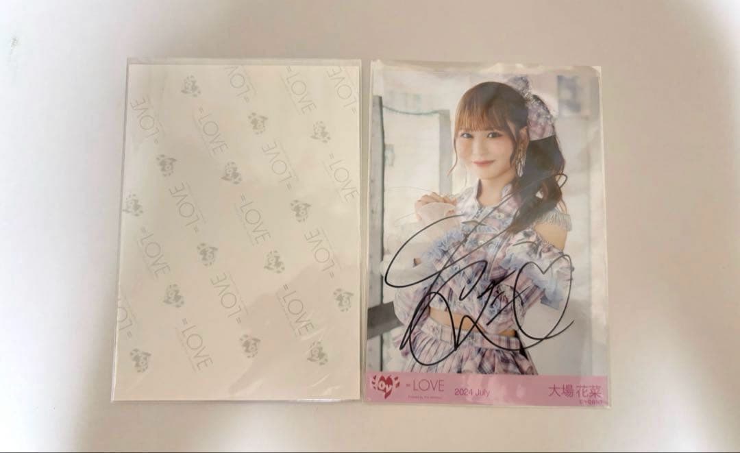 =LOVE イコラブ 大場花菜 直筆 絶対アイドル辞めないで ジャケット衣装