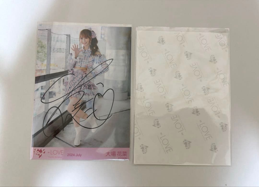 =LOVE イコラブ 大場花菜 直筆 絶対アイドル辞めないで ジャケット衣装