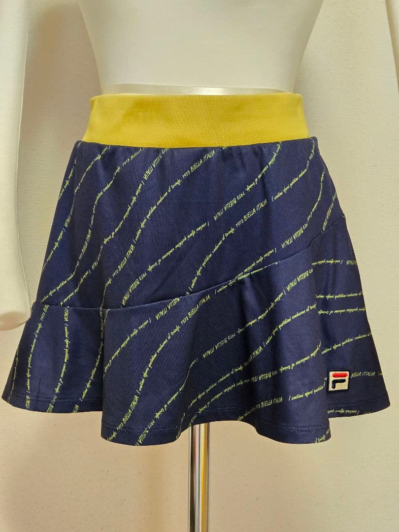 ★FILA　ゲームシャツS　&スコートS　フィラネイビー　上下