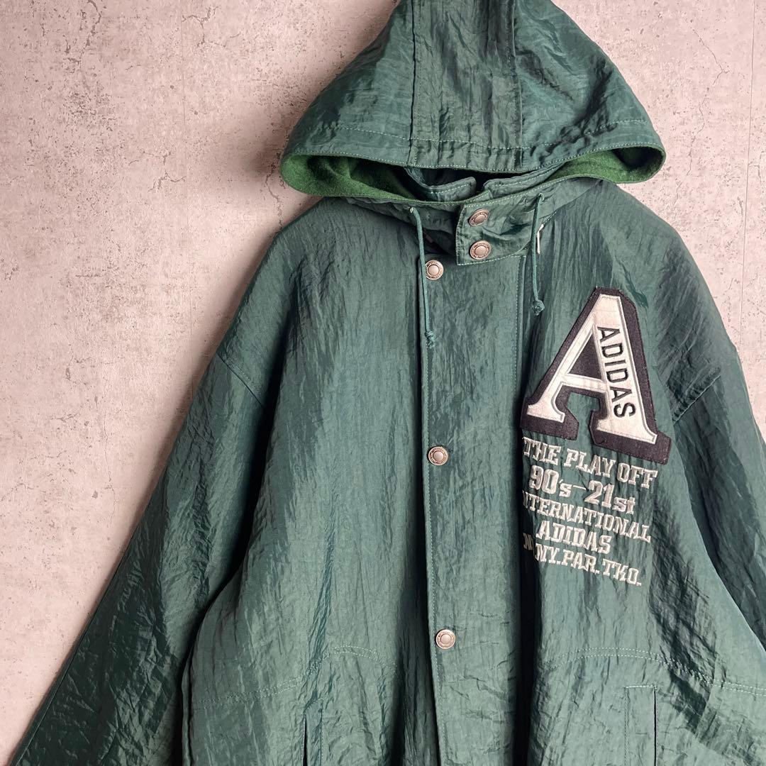 デサント製 90s アディダス adidas ベンチコート 銀タグ ヴィンテージ